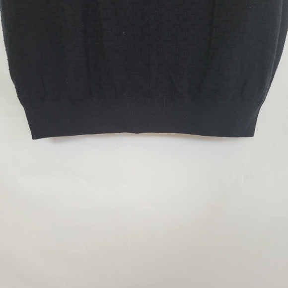 Astra Classic Textured Knit Black Sweater Vest Men's X-Large NWT - Picture 2 of 9